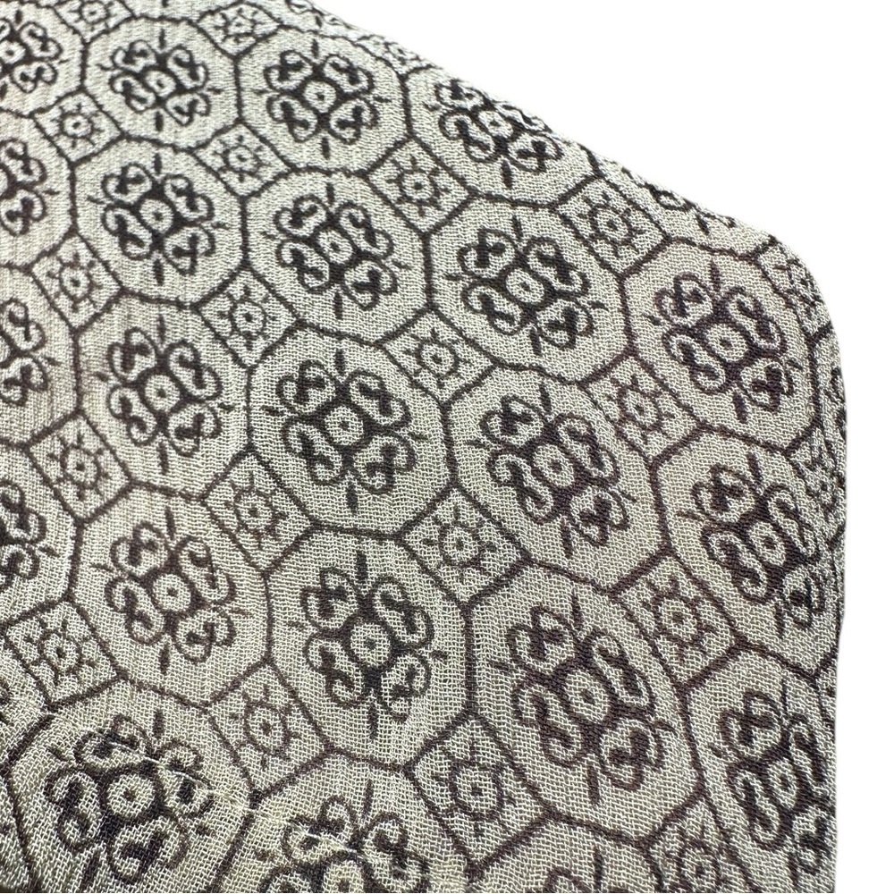 100% silk gold printed tunic l - Picture 5 of 8